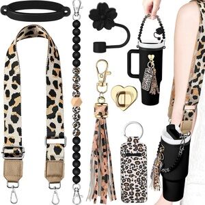 NIP - 7 piece Animal Print Accessory Set (Tumbler not included!)